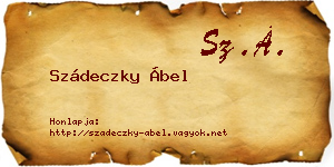Szádeczky Ábel névjegykártya