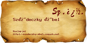 Szádeczky Ábel névjegykártya